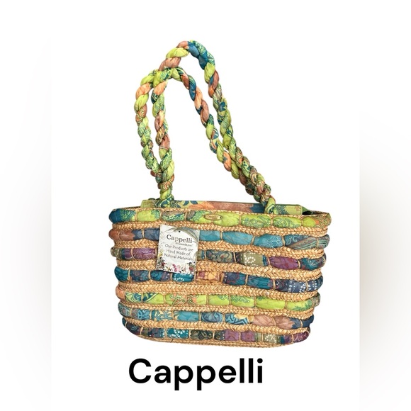 NWT Capelli of New York Vibrant Woven Tote - Picture 1 of 7
